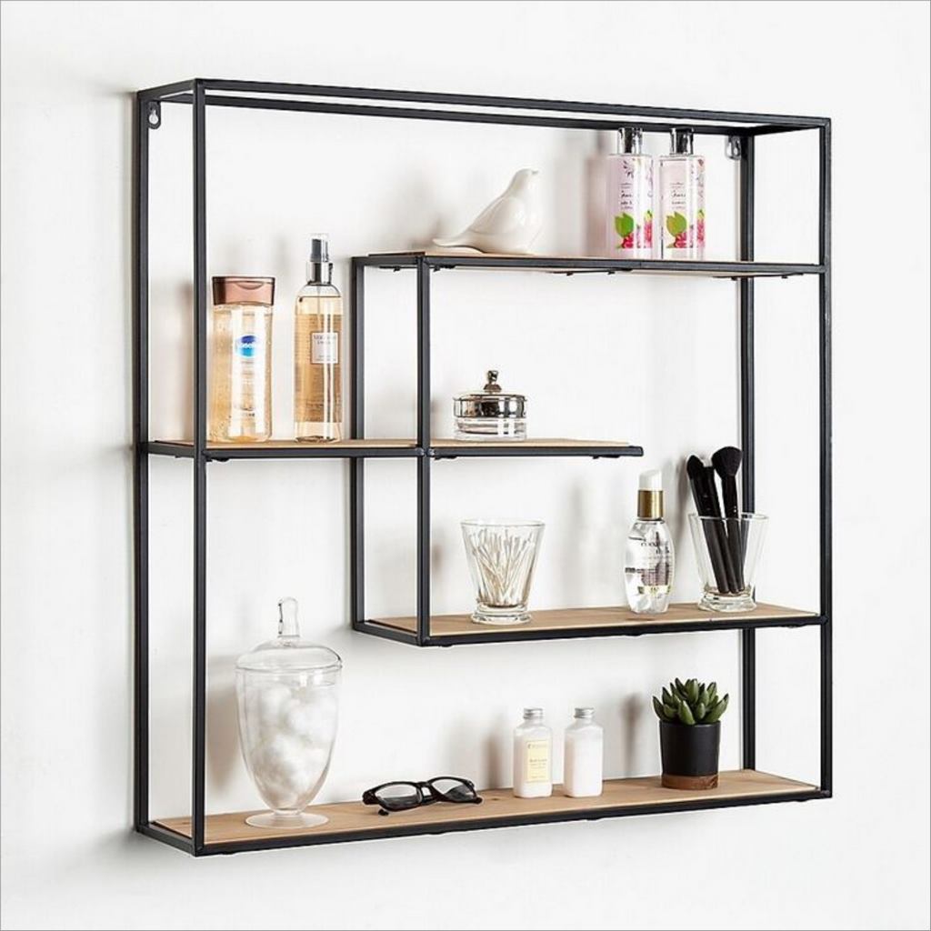 Display Unit Black & brown 90X15/90 Cm